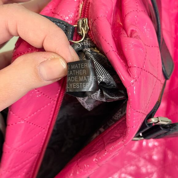 Original by Sharif 1827 Satchel Shoulder Bag Pink Barbiecore Quilted Elegant - Picture 11 of 15